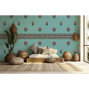 Teal Floral Charm